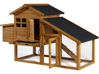 Pollaio "Clochette" con nido in legno - Marrone