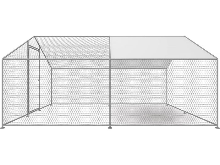 Recinto per polli 12 m² Rete metallica 4 x 3 x 2 M in acciaio zincato
