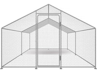 Recinto per galline 9 m² rete metallica 3 x 3 x 2 M acciaio zincato