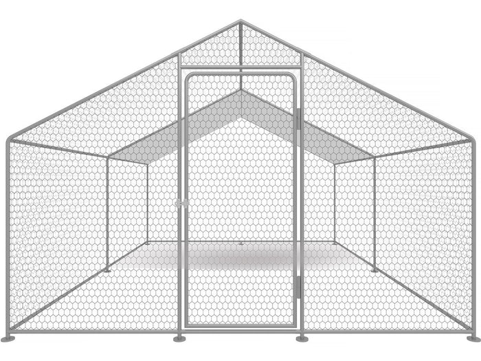 Recinto per galline 9 m² rete metallica 3 x 3 x 2 M acciaio zincato
