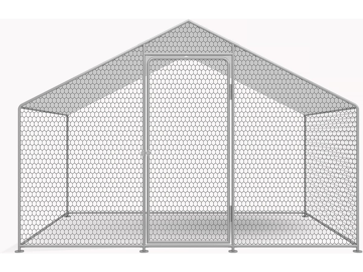 Recinto per galline 6 m² rete metallica 2 x 3 x 2 M acciaio zincato