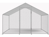 Recinto per galline 6 m² rete metallica 2 x 3 x 2 M acciaio zincato