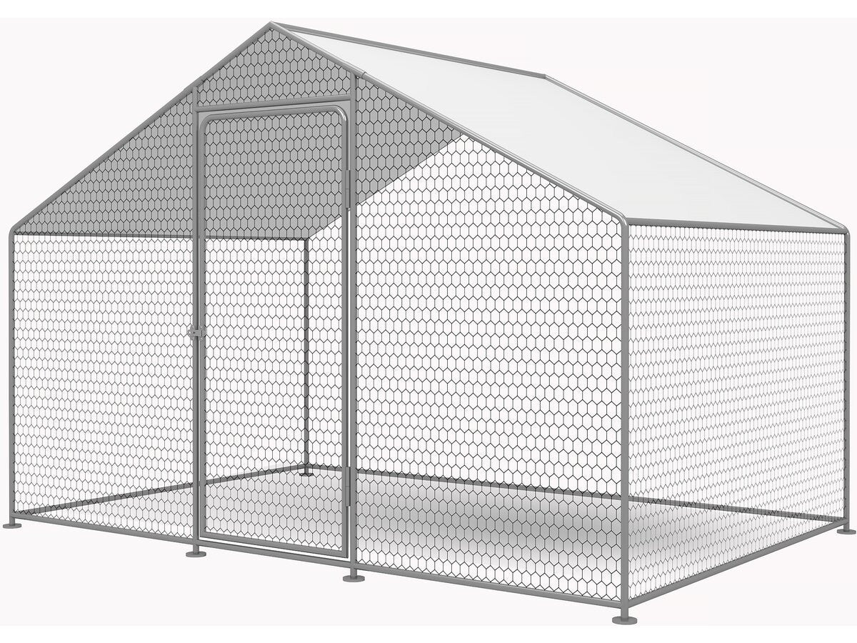 Recinto per galline 6 m² rete metallica 2 x 3 x 2 M acciaio zincato