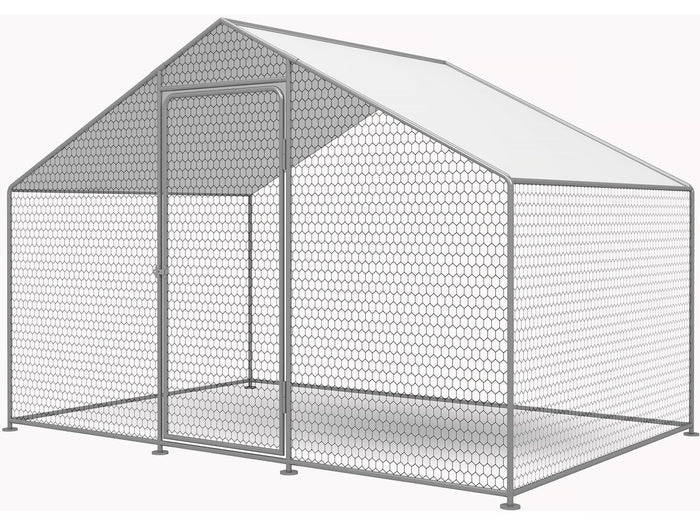 Recinto per galline 6 m² rete metallica 2 x 3 x 2 M acciaio zincato
