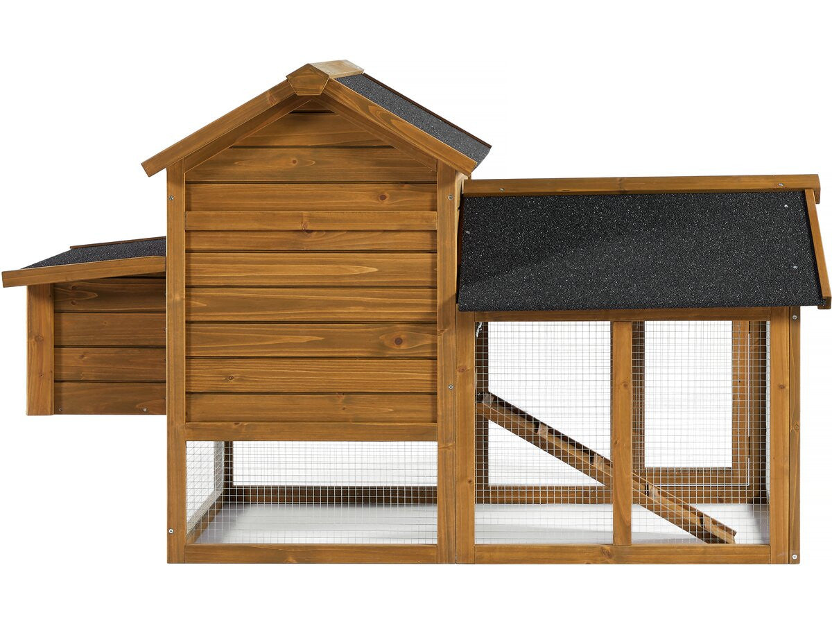 Pollaio "Poulette" con cassetta nido in legno - Marrone