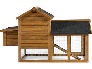 Pollaio "Poulette" con cassetta nido in legno - Marrone