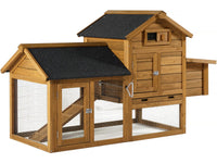 Pollaio "Poulette" con cassetta nido in legno - Marrone