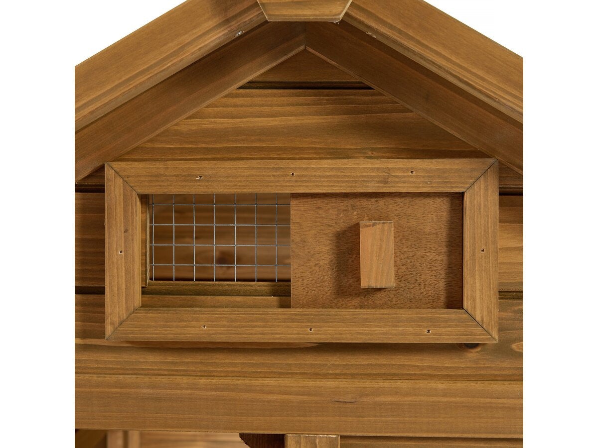 Pollaio "Poulette" con cassetta nido in legno - Marrone