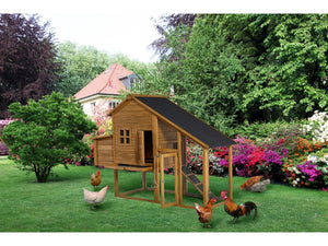 Pollaio in legno "Princesse" con cassetta nido - Marrone