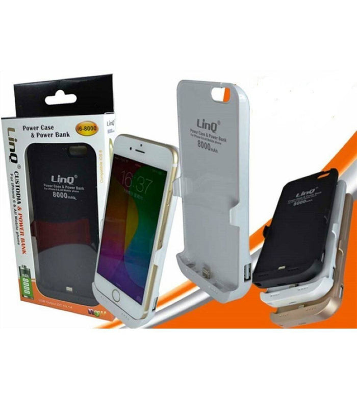 Power Bank Batteria Esterna 8000mah Custodia Portatile Per Iphone 6 Linq I6-8000         