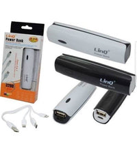 Power Bank Carica Batteria Esterna 3200 Mah Con Cavo 3 In 1 Linq D-015         