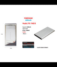 Power Bank Portatile 6000mah Per Smartphone Cellulare Tablet Maxtech Pa-tm010         