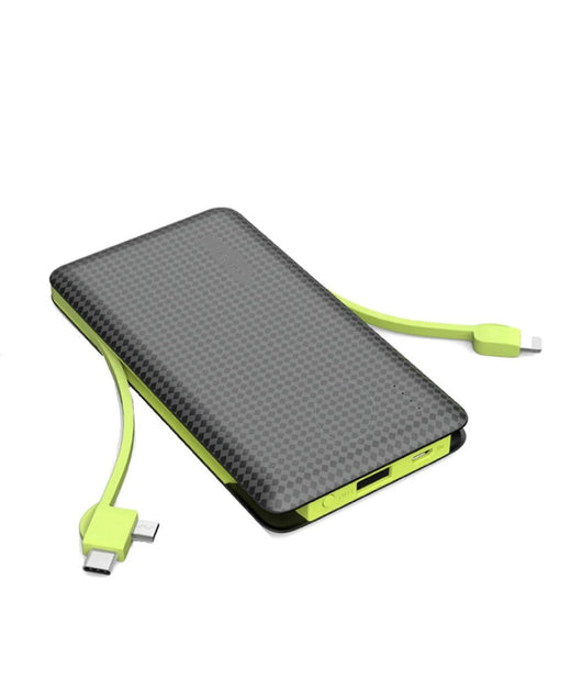 Powerbank 10000mah Q-a134 2 Cavi Connettori Micro Usb Lightning Type-c Caricatore         