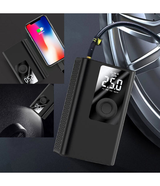 Powerbank 4000mah Compressore D'aria A Batteria Digitale Pompa 5v 2 In 1 Q-dq555         