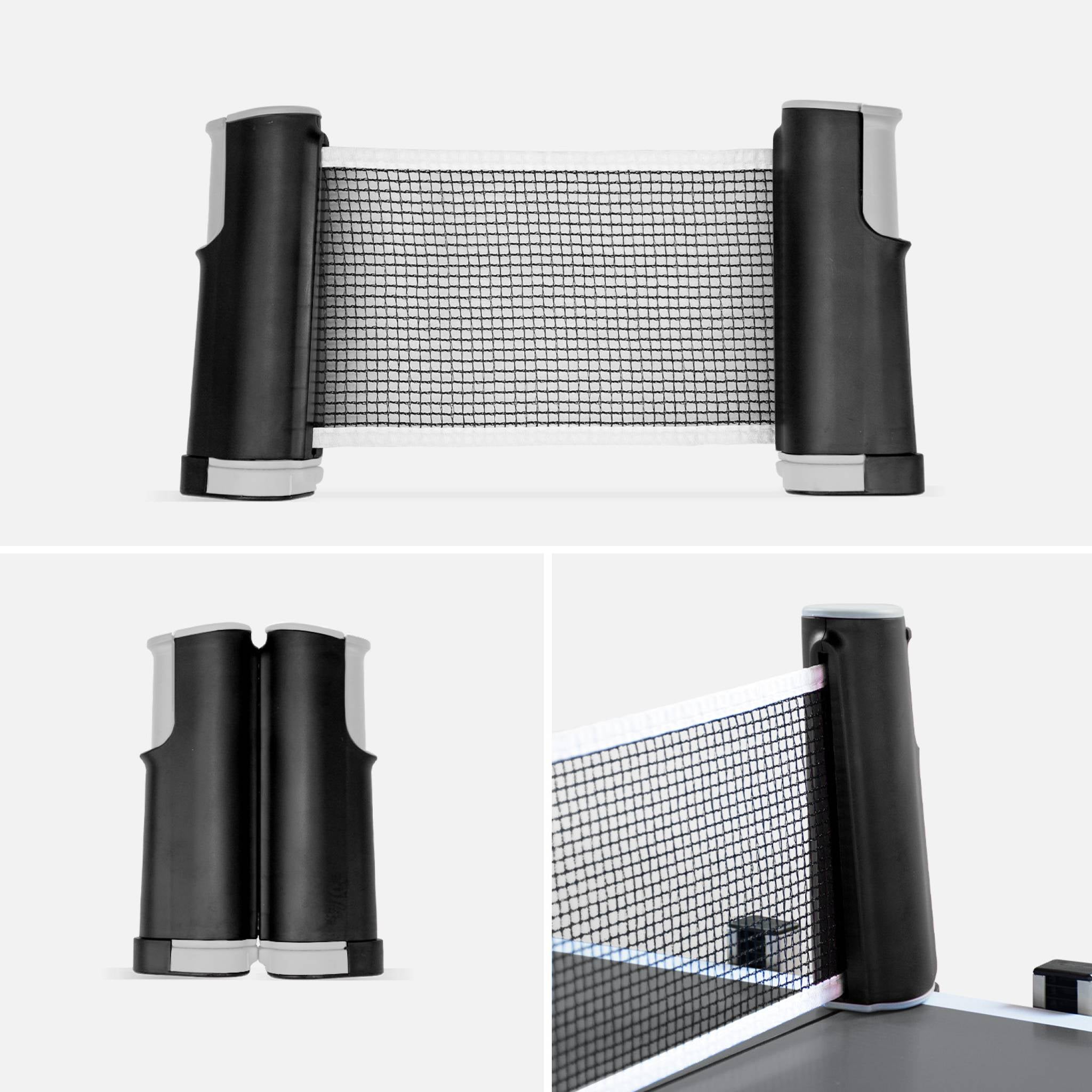 Tavolo da ping pong per interni piegabile con 2 racchette e 3 palline,