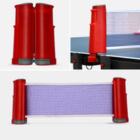 Tavolo da ping pong pieghevole da interno con 4 racchette e 6 palline,