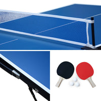 Mini tavolo da ping pong interno pieghevole con 4 racchette e 6