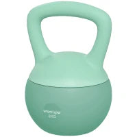 Kettlebell 8 kg con impugnatura antiscivolo per fitness, 19x19x28 cm, Verde