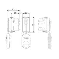 Vimar serie arkè 19052 pulsante 1p tirante con 1,5m cavo di trazione e manopola *** colore grigio, confezione 1