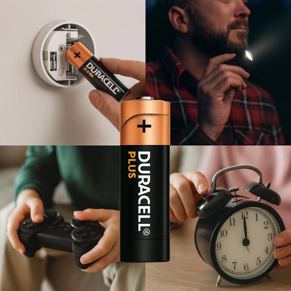 Duracell plus aa mn1500b4 batterie alcaline 1 5v confezione 4 pezzi