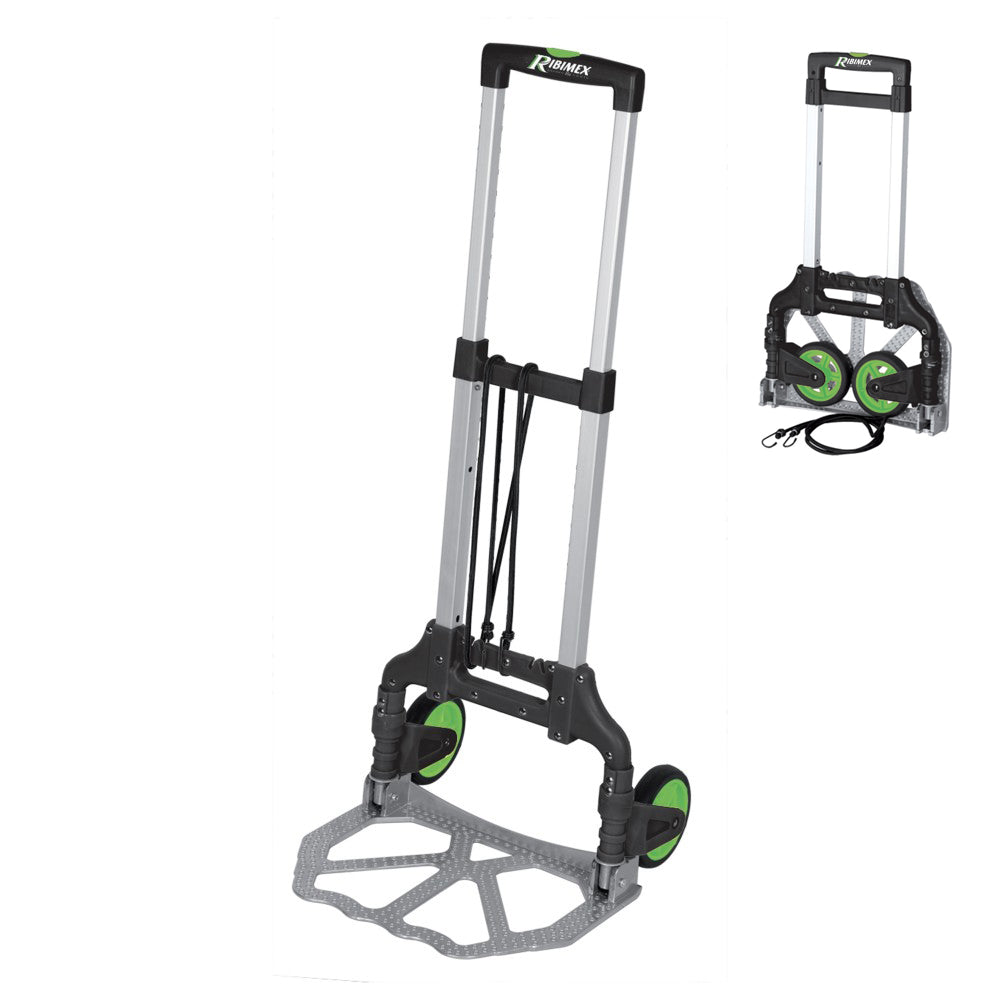 CARRELLO PORTAPACCHI SACCHI PALA PIEGHEVOLE PORTATA MAX 80Kg ALLUMINIO RIBIMEX