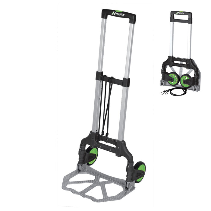 CARRELLO PORTAPACCHI SACCHI PALA PIEGHEVOLE PORTATA MAX 80Kg ALLUMINIO RIBIMEX