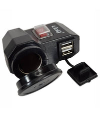 Presa Accedisigari Con Doppia Porta Usb Per Moto Motocicletta Scooter Auto C-2a22         