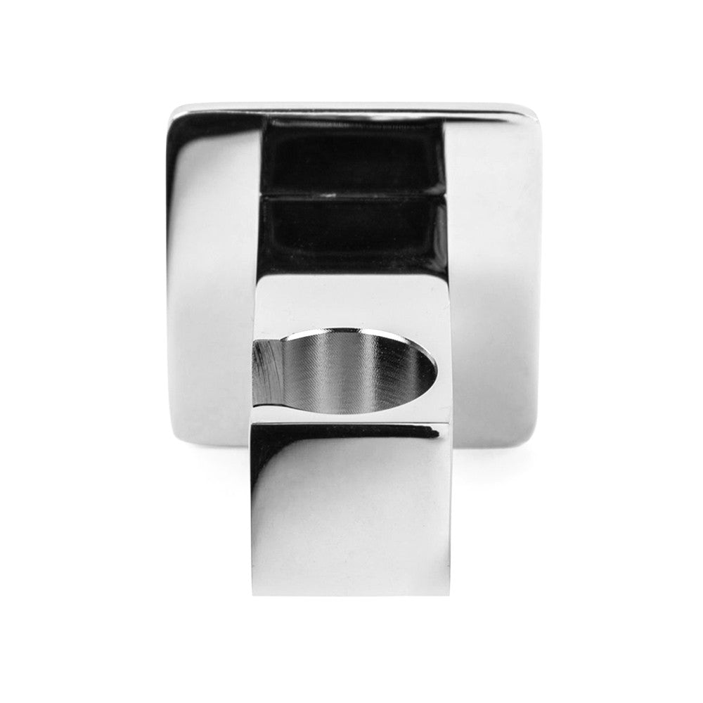 Presa acqua con supporto per doccino in ottone cromo design squadrato