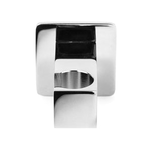 Presa acqua con supporto per doccino in ottone cromo design squadrato