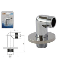 Presa Acqua Curva In Ottone Cromato Per Saliscendi Supporto Per Doccia 59511         
