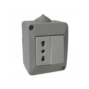 Presa Bipasso Esterna + Deviatore