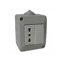 Presa Bipasso Esterna + Deviatore