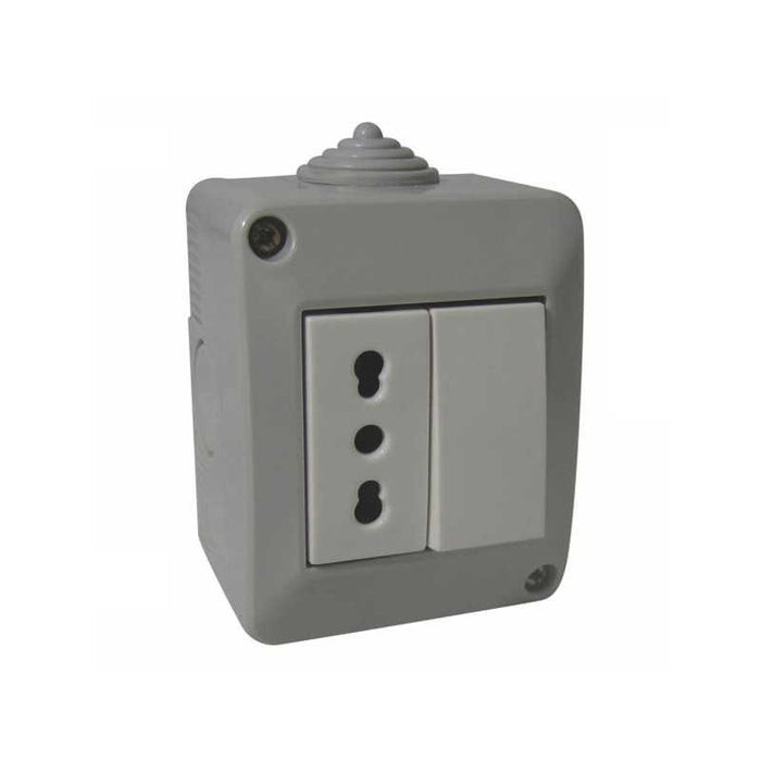 Presa Bipasso Esterna + Deviatore