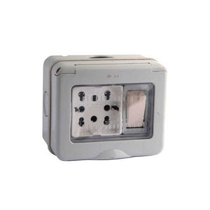 Presa Bipasso+Schuko Esterna + Deviatore Sportello