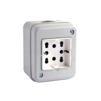 Presa Bipasso+Schuko Esterna Doppia