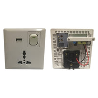 Trade Shop - Presa Da Incasso A Muro Universale Con Usb Con Interruttore Di Alimentazione -