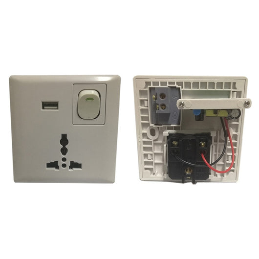 Trade Shop - Presa Da Incasso A Muro Universale Con Usb Con Interruttore Di Alimentazione -