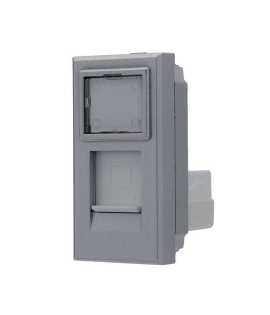 Presa Dati Connettore Rj45 Cat5e Silver Coperchio Compatibile Bticino Axolute         