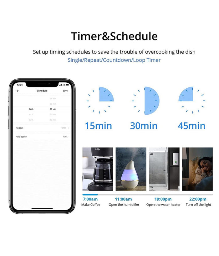 Presa Elettrica Intelligente Smart Wireless Interruttore Alexa Sonoff S26r2tpl         