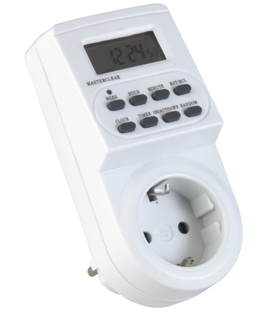 Presa Elettrica Temporizzata Timer Digitale Con Programmatore Settimanale Shuko         