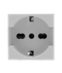 Presa Schuko 2p+t 16a Bianco Compatibile Bticino Axolute Sd21400b         