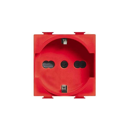 Presa Standard Tedesco 10/16A 250V Rossa