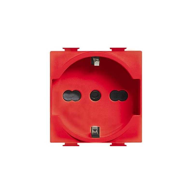 Presa Standard Tedesco 10/16A 250V Rossa
