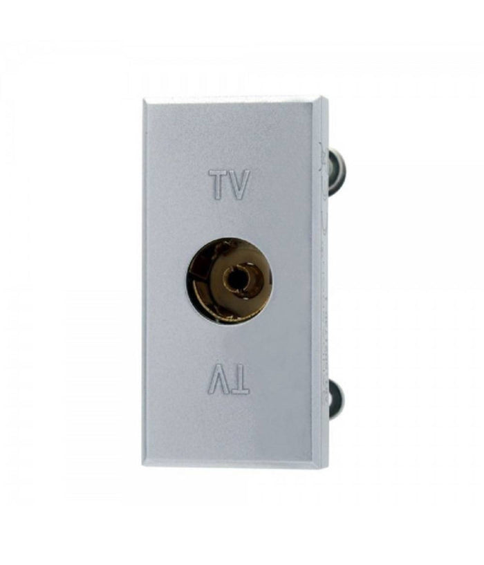Presa Tv Connettore Femmina Silver Compatibile Bticino Axolute         