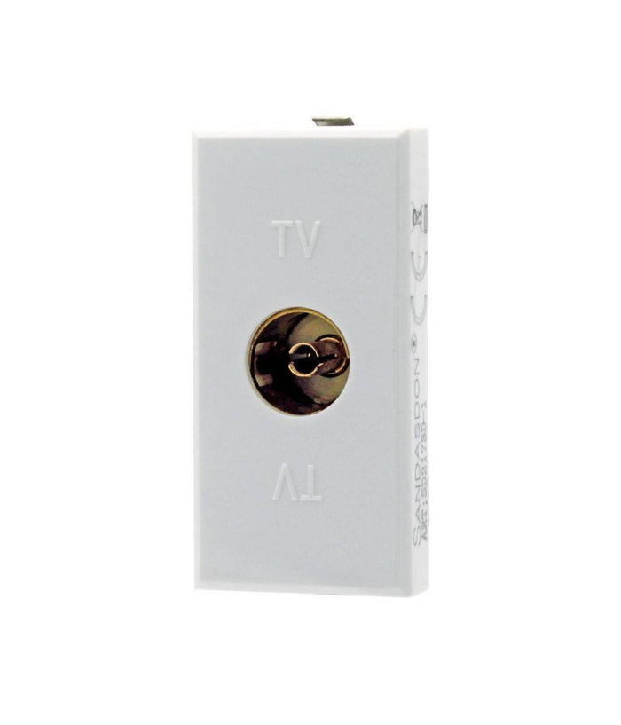 Presa Tv Femmina Bianco Connettore Compatibile Bticino Axolute         