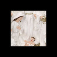 Presepe resina bianco cm 23x12,5h19,5
