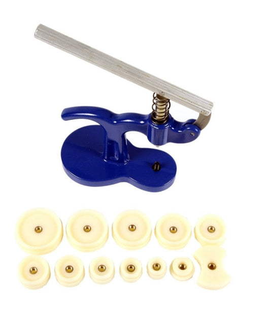 Pressa Per Orologi Chiudi Casse Posteriore Vetri 12 Tasselli Stampi Riparazioni         