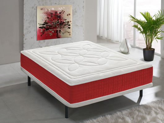 Materasso Matrimoniale 160x190 in memory foam, altezza 25 cm, 5 cm di memory foam, 11 zone di comfort
