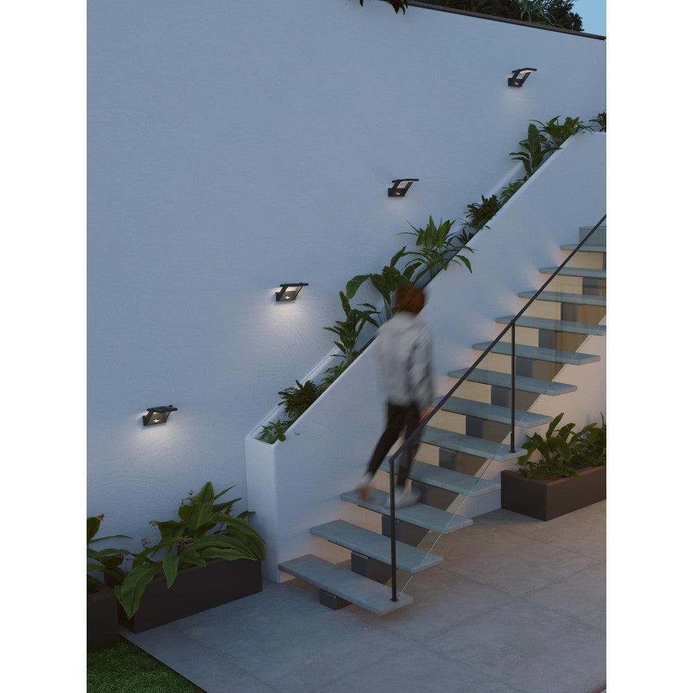 PROA - Faretto a energia solare nero 4000K Luce da esterno Beneito Faure