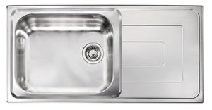 Lavello COMO  100X50 1 vasca sinistra+ gocciolatoio ACCIAIO INOX 010146.S1.01.2018